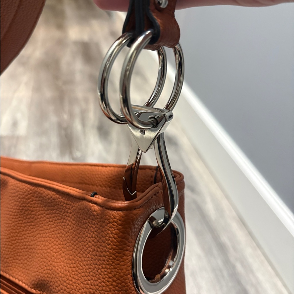 MKF Collection Brown Leather Women's Hobo Bag - Picture 4 of 14